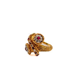 Load image into Gallery viewer, 21008986 Yellow Gold Ring with Diamonds & Ruby