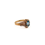 Load image into Gallery viewer, 21019203 Yellow Gold Ring with Topaz & Diamond