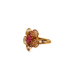 Load image into Gallery viewer, 21007026 Pink Sapphire and Gold Flower Design Ring