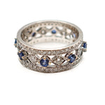 Load image into Gallery viewer, 21013669 Blue spinel diamond ring.