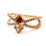 Load image into Gallery viewer, 21012921 Cognac diamond gold ring.