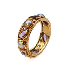 Load image into Gallery viewer, 21004544 Amethyst and Pearl Dress Ring