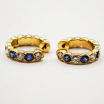 Load image into Gallery viewer, 21008825 Sapphire and diamond earrings.
