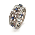 Load image into Gallery viewer, 21013669 Blue spinel diamond ring.
