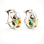 Load image into Gallery viewer, 21012044 Emerald and Diamond Earrings