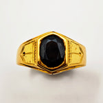 Load image into Gallery viewer, 21005541 Mens Yellow Gold and Sapphire Signet Ring