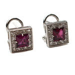 Load image into Gallery viewer, 21011801 Tourmaline and diamond earrings.