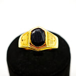 Load image into Gallery viewer, 21005541 Mens Yellow Gold and Sapphire Signet Ring