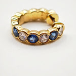 Load image into Gallery viewer, 21008825 Sapphire and diamond earrings.