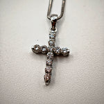 Load image into Gallery viewer, 21009464 White gold diamond cross and chain.