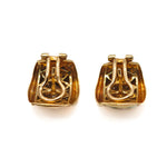 Load image into Gallery viewer, 21011740 Gold diamond and enamel earrings.