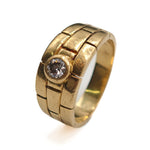 Load image into Gallery viewer, 21012587 Diamond and Gold Signet Ring.
