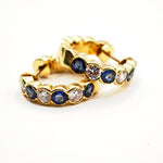 Load image into Gallery viewer, 21008825 Sapphire and diamond earrings.