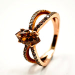Load image into Gallery viewer, 21012921 Cognac diamond gold ring.