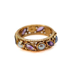 Load image into Gallery viewer, 21004544 Amethyst and Pearl Dress Ring