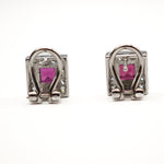 Load image into Gallery viewer, 21011801 Tourmaline and diamond earrings.