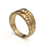 Load image into Gallery viewer, 21012587 Diamond and Gold Signet Ring.