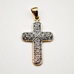 Load image into Gallery viewer, 21004261 Gold Cross set with Diamonds