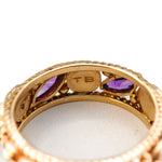 Load image into Gallery viewer, 21004544 Amethyst and Pearl Dress Ring