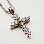 Load image into Gallery viewer, 21009464 White gold diamond cross and chain.