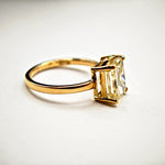 Load image into Gallery viewer, 21013263 Radiant Cut Fancy Yellow Diamond Solitaire