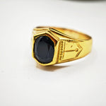Load image into Gallery viewer, 21005541 Mens Yellow Gold and Sapphire Signet Ring