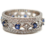 Load image into Gallery viewer, 21013669 Blue spinel diamond ring.