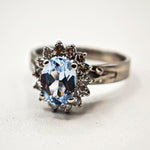 Load image into Gallery viewer, 21000683 Aquamarine Diamond Ring