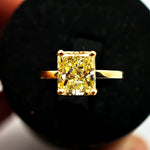 Load image into Gallery viewer, 21013263 Radiant Cut Fancy Yellow Diamond Solitaire