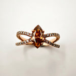 Load image into Gallery viewer, 21012921 Cognac diamond gold ring.