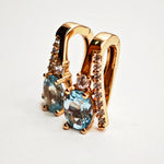 Load image into Gallery viewer, 21012686 14k Rose Gold Topaz Earrings.