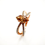 Load image into Gallery viewer, 21012921 Cognac diamond gold ring.