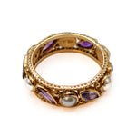 Load image into Gallery viewer, 21004544 Amethyst and Pearl Dress Ring