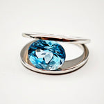 Load image into Gallery viewer, 21002687 Topaz Platinum Ring