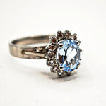 Load image into Gallery viewer, 21000683 Aquamarine Diamond Ring