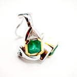 Load image into Gallery viewer, 21012044 Emerald and Diamond Earrings