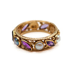 Load image into Gallery viewer, 21004544 Amethyst and Pearl Dress Ring