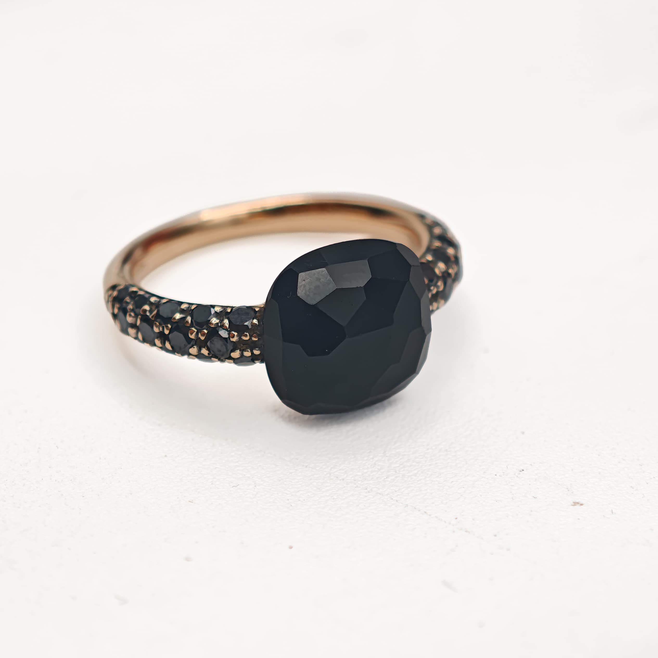 Pomellato Capri 18K Rose Gold, Black Onyx & Black Diamond Ring