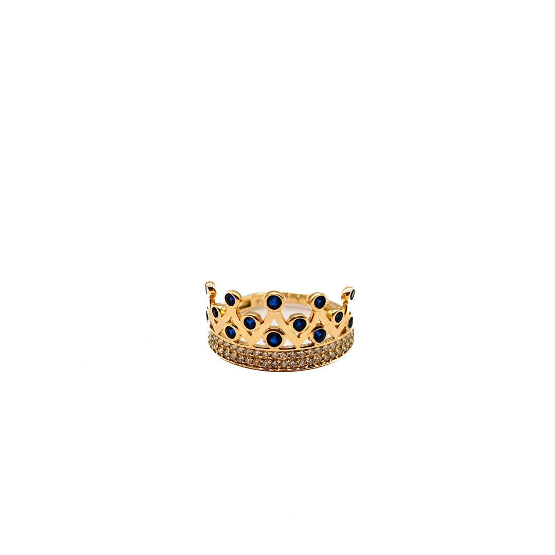21019449 Spinel Diamond Crown Ring