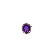 21000942 Amethyst Diamond Ring