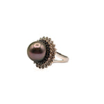 Load image into Gallery viewer, 21015304 Grey Pearl and Diamond Ring