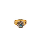 Load image into Gallery viewer, 21015649 Aquamarine &amp; Diamond Ring
