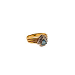 Load image into Gallery viewer, 21015649 Aquamarine &amp; Diamond Ring