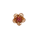 Load image into Gallery viewer, 21007026 Pink Sapphire and Gold Flower Design Ring