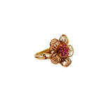 Load image into Gallery viewer, 21007026 Pink Sapphire and Gold Flower Design Ring