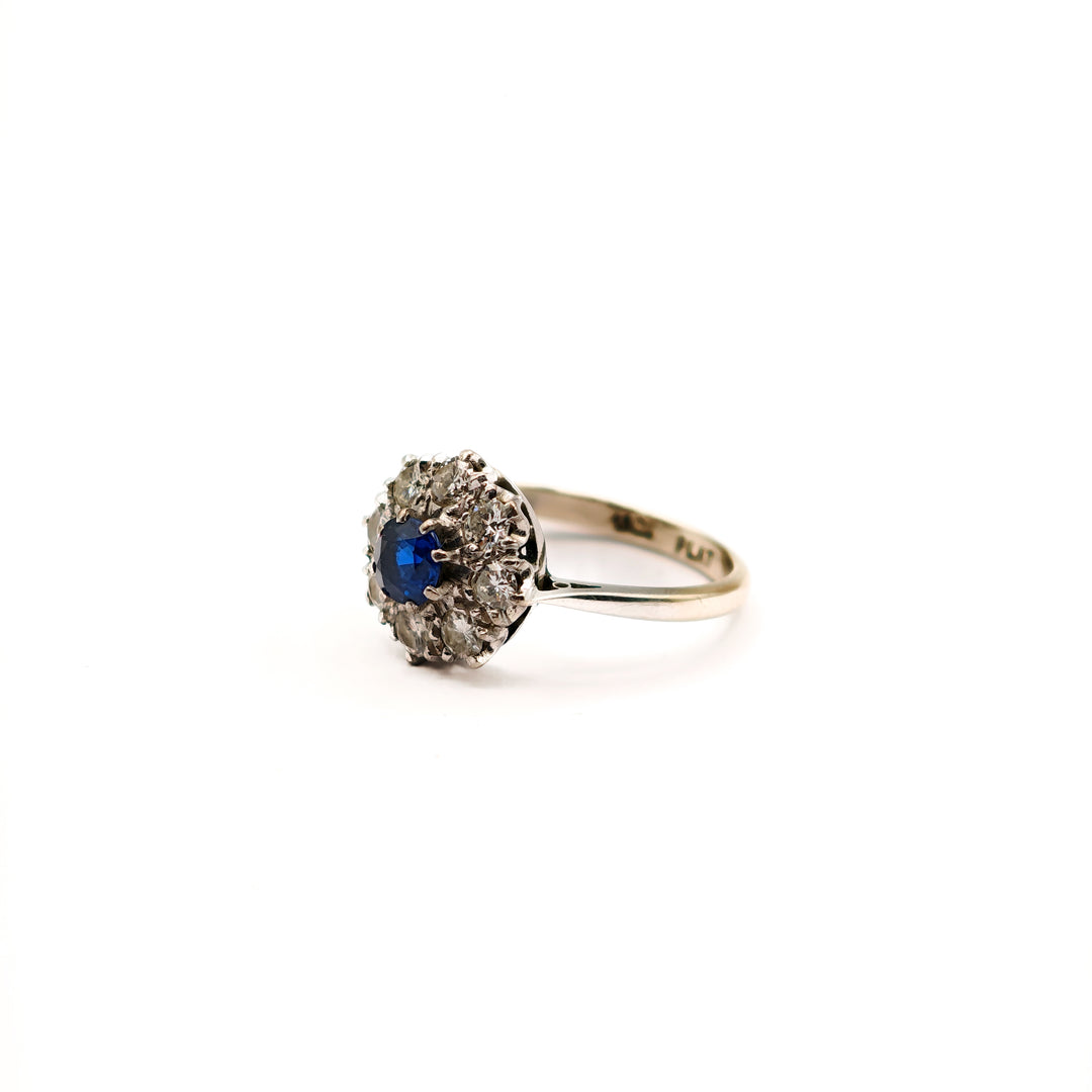 21026645 One platinum Diamond and Sapphire Ring