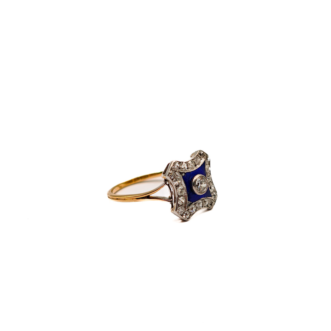 21000720 Diamond Enamel Ring