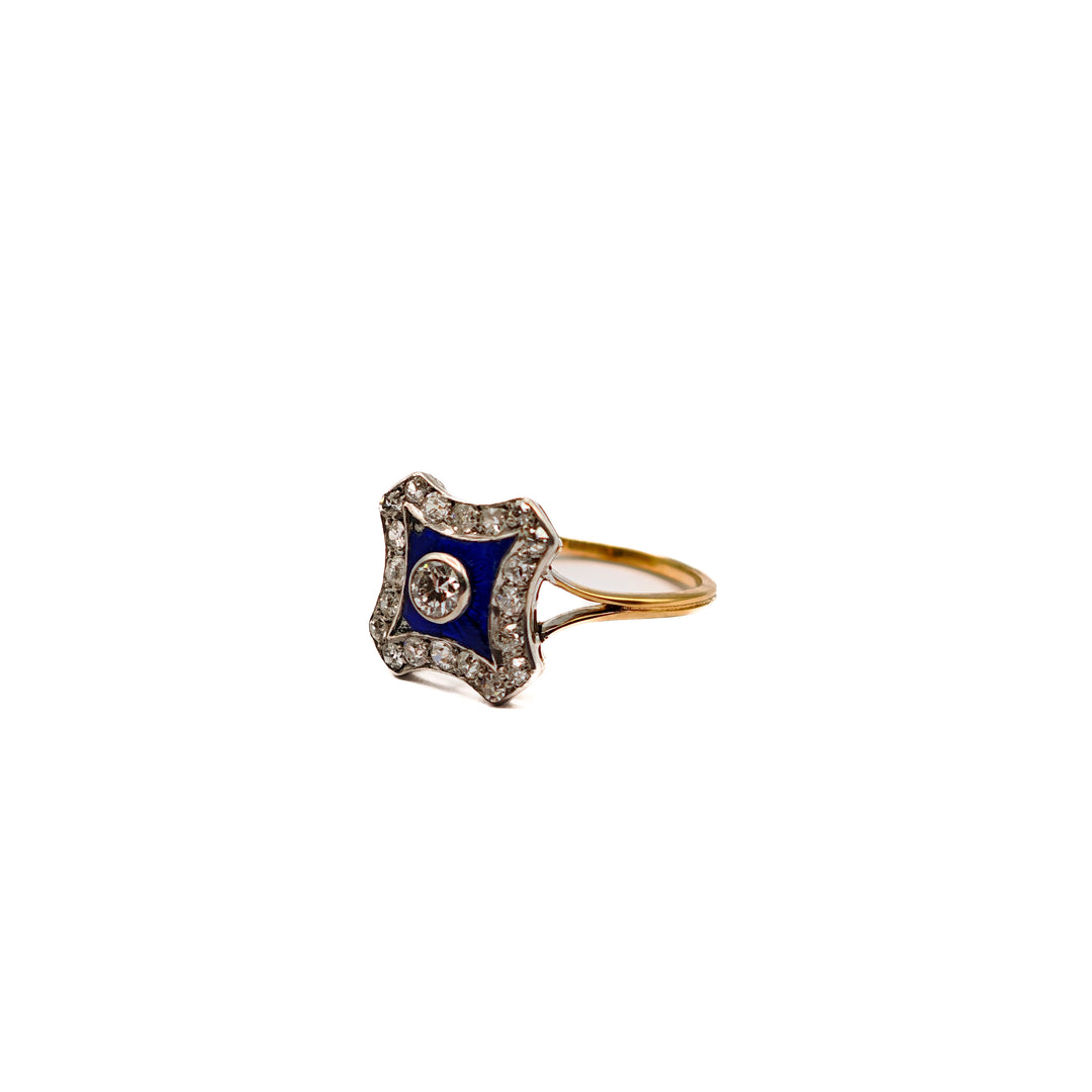 21000720 Diamond Enamel Ring