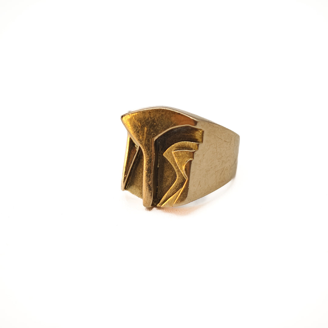 21012525 Modernist Sculpture Signet Ring.