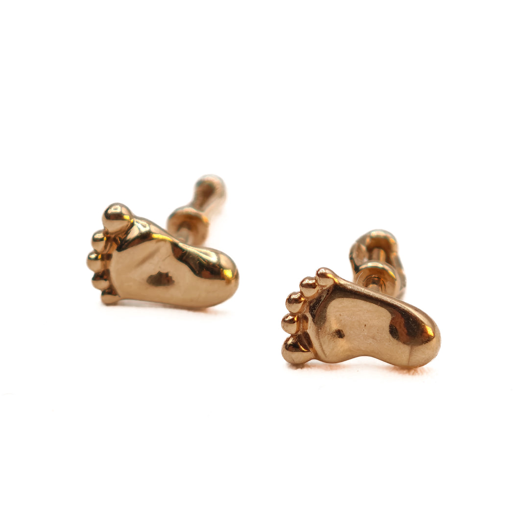 21012761 Baby footprint stud earrings.